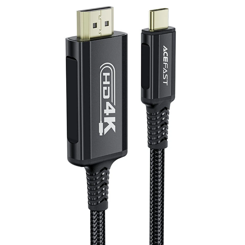 Дата кабель Acefast C1-10 USB-C to HDTV (1.8m), Black 6, купити оптом з доставкою