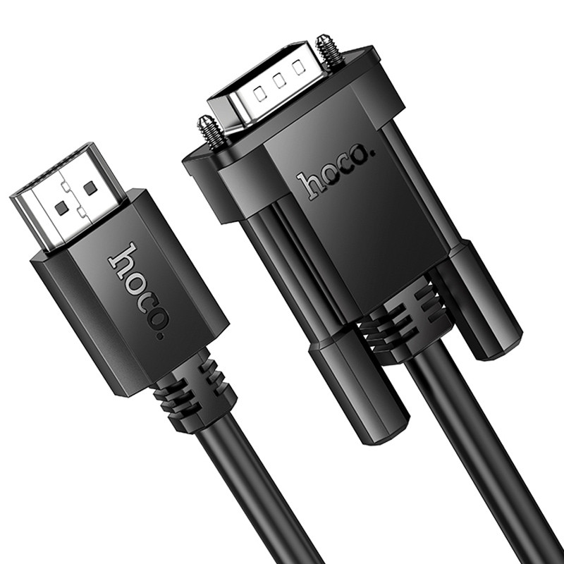 Дата кабель Hoco US12 HDTV male to VGA male HD (2m) на малюнкі №4