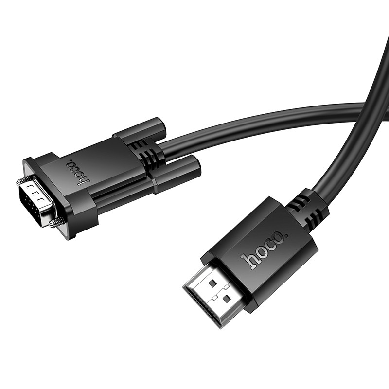 Дата кабель Hoco US12 HDTV male to VGA male HD (1m) на малюнкі №3