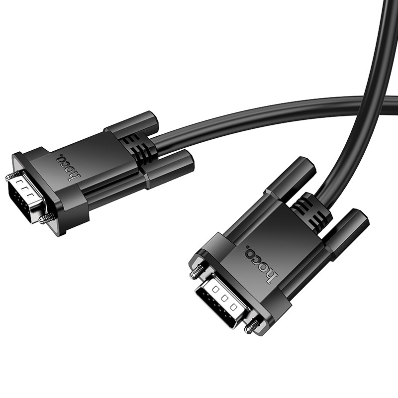 Дата кабель Hoco US11 VGA male to VGA male HD (1m) на картинке №3