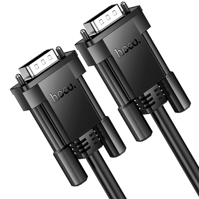 Дата кабель Hoco US11 VGA male to VGA male HD (1m) на картинке №4