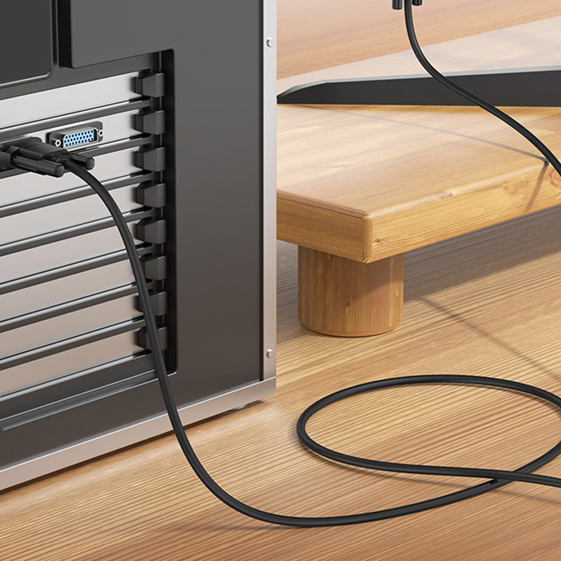 Дата кабель Hoco US11 VGA male to VGA male HD (1m) на картинке №7