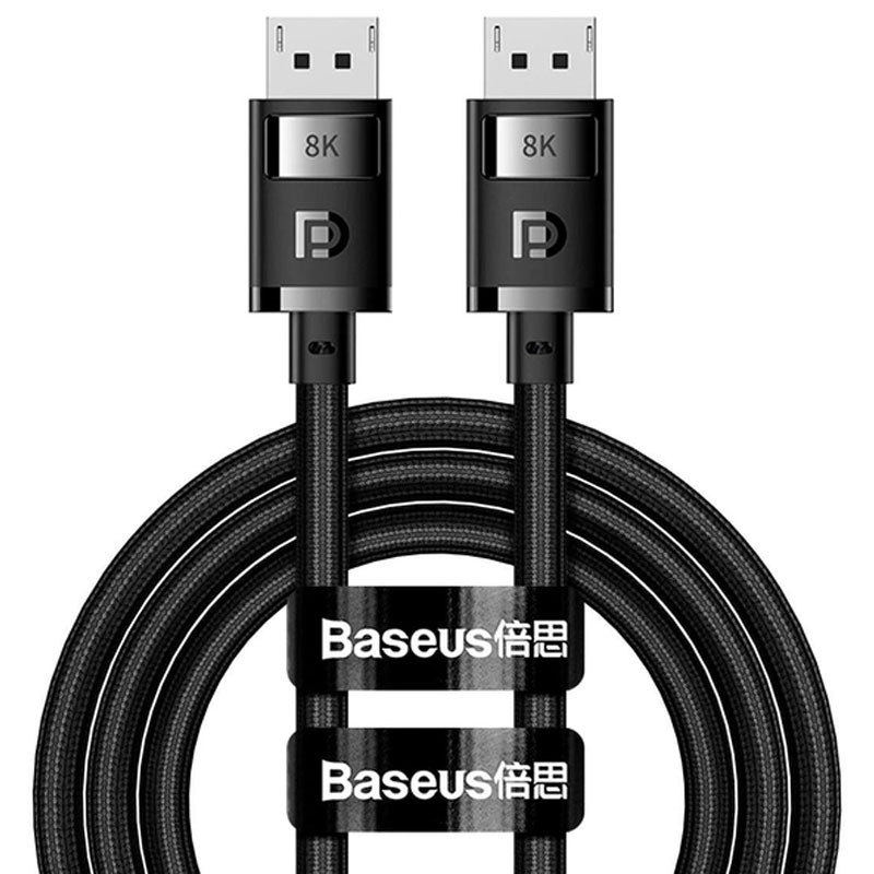 Дата кабель Baseus High Definition DP 8K to DP 8K (2m) (B00633706111-02) на малюнкі №1