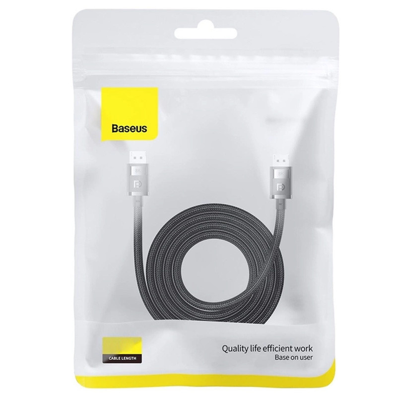Дата кабель Baseus High Definition DP 8K to DP 8K (2m) (B00633706111-02) на малюнкі №6