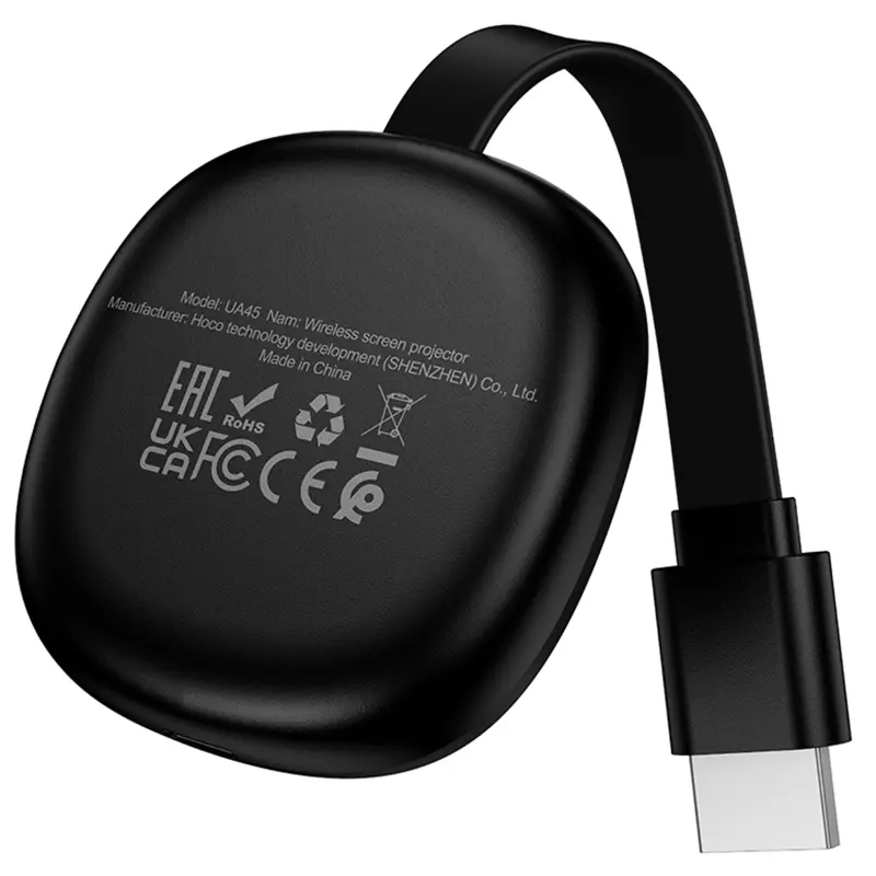 Адаптер Hoco UA45 HDMI Screen Mirroring Device (1080P), Black 4, купити оптом з доставкою