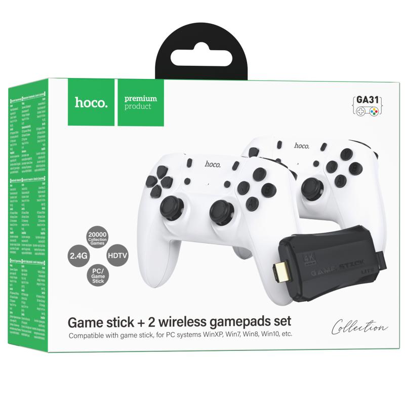 Игровая приставка Hoco GA31 + два беспроводных геймпада for PC на картинке №2