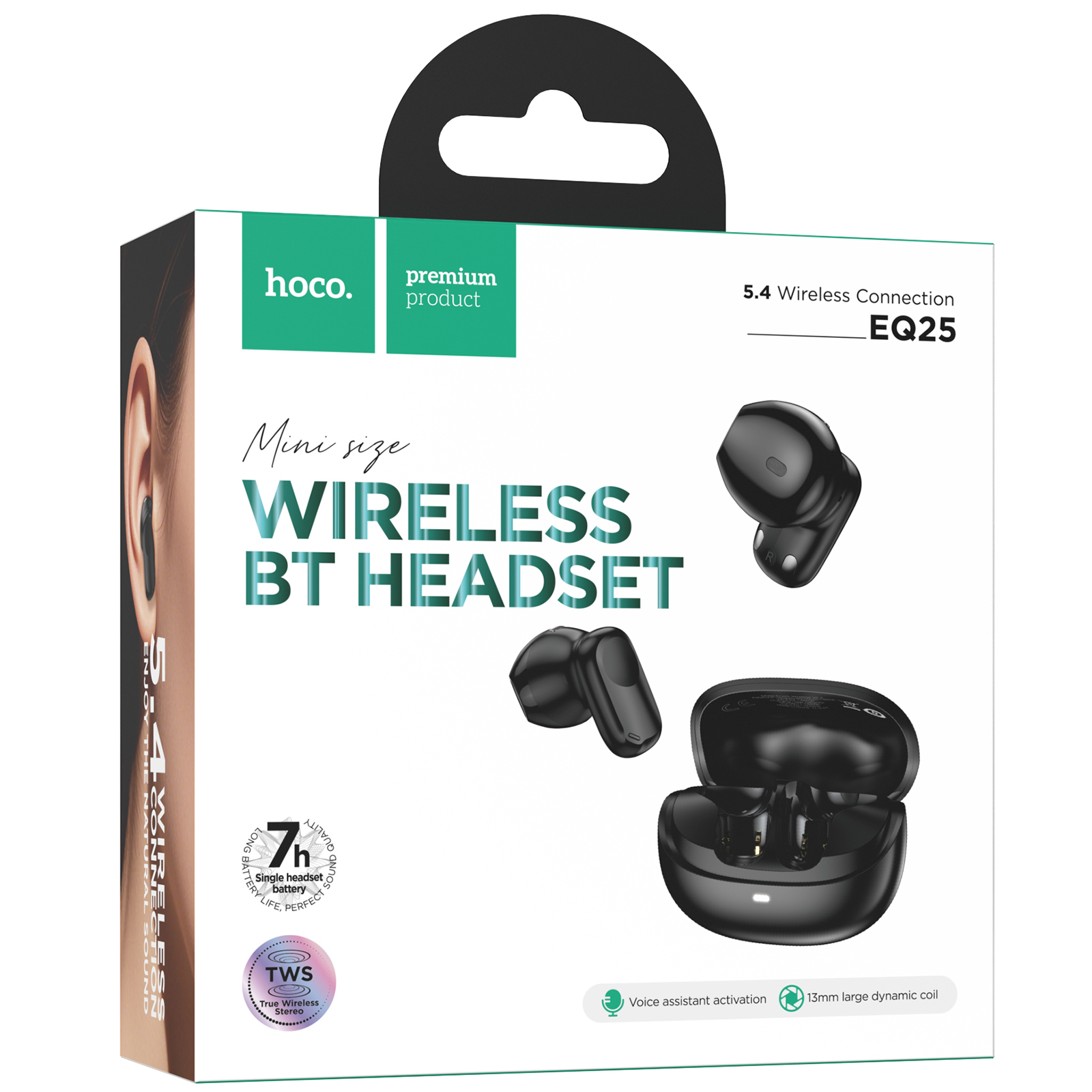 Беспроводные TWS наушники Hoco EQ25 Unimpeded, Midnight Black 1, купить оптом с доставкой