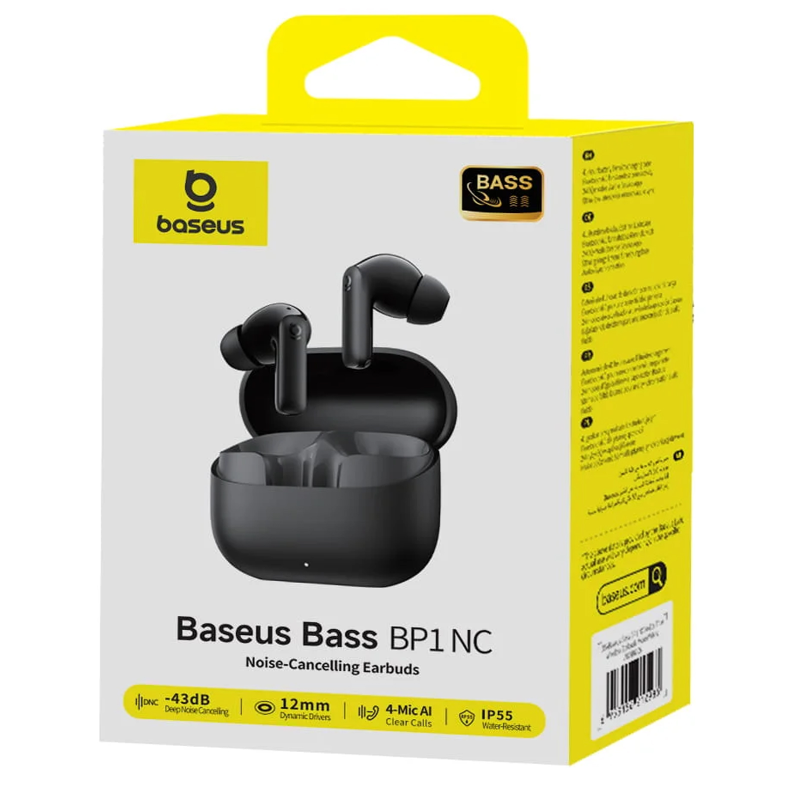 Бездротові TWS навушники Baseus Bass BP1 ANC+ENC (A00107), Cosmic Black 4, купити оптом з доставкою