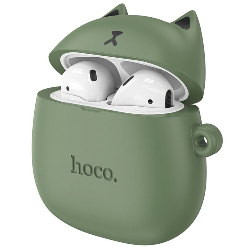 Уцінка Бездротові TWS навушники Hoco EW45 Cat Case, Відкрита упаковка / Forest Cat, купити оптом з доставкою