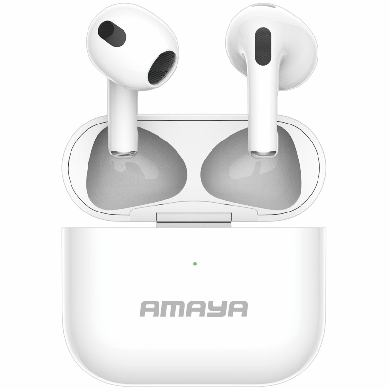 Уцінка Бездротові TWS навушники Amaya ATW-04, Відкрита упаковка / White, купити оптом з доставкою