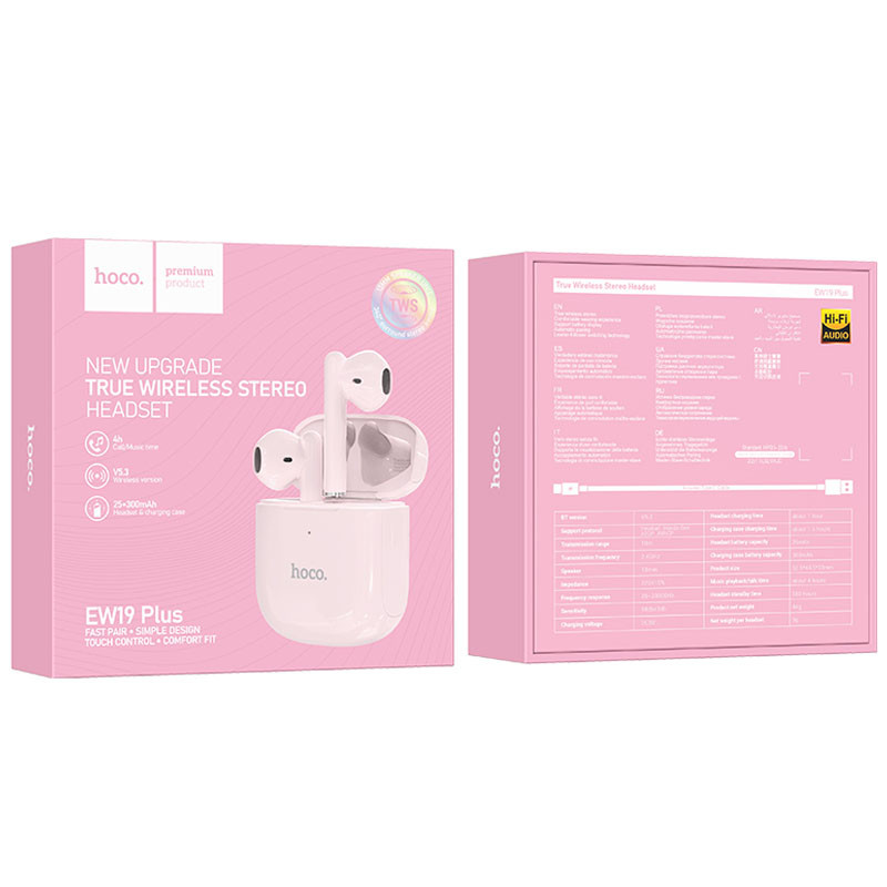 Бездротові TWS навушники Hoco EW19 Plus на малюнкі №3
