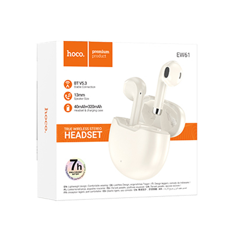 Бездротові TWS навушники Hoco EW61 June Зображення №4 Бездротові TWS навушники Hoco EW61 June дивитися фото №4