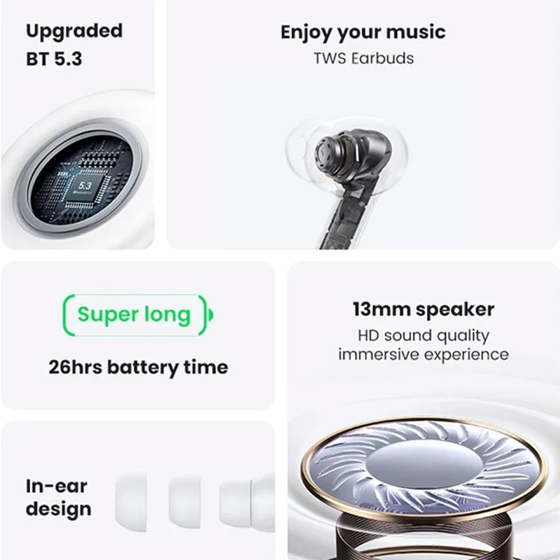 Бездротові TWS навушники Usams-XD18 X-don Series BT 5.3 Зображення №3 Бездротові TWS навушники Usams-XD18 X-don Series BT 5.3 дивитися фото №3