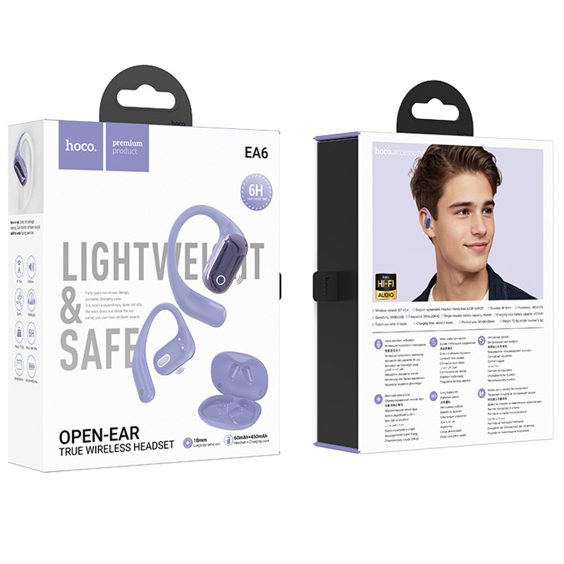 Бездротові TWS навушники Hoco EA6 Melody на малюнкі №4