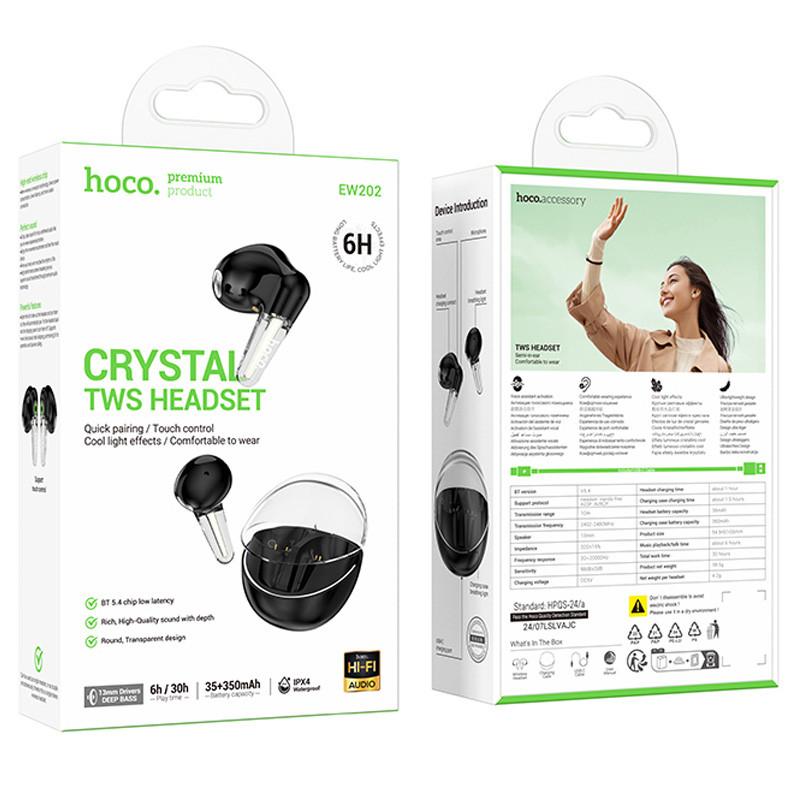 Бездротові TWS навушники Hoco EW202 Magic на малюнкі №4