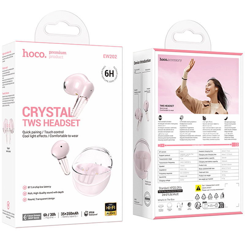 Бездротові TWS навушники Hoco EW202 Magic на малюнкі №2