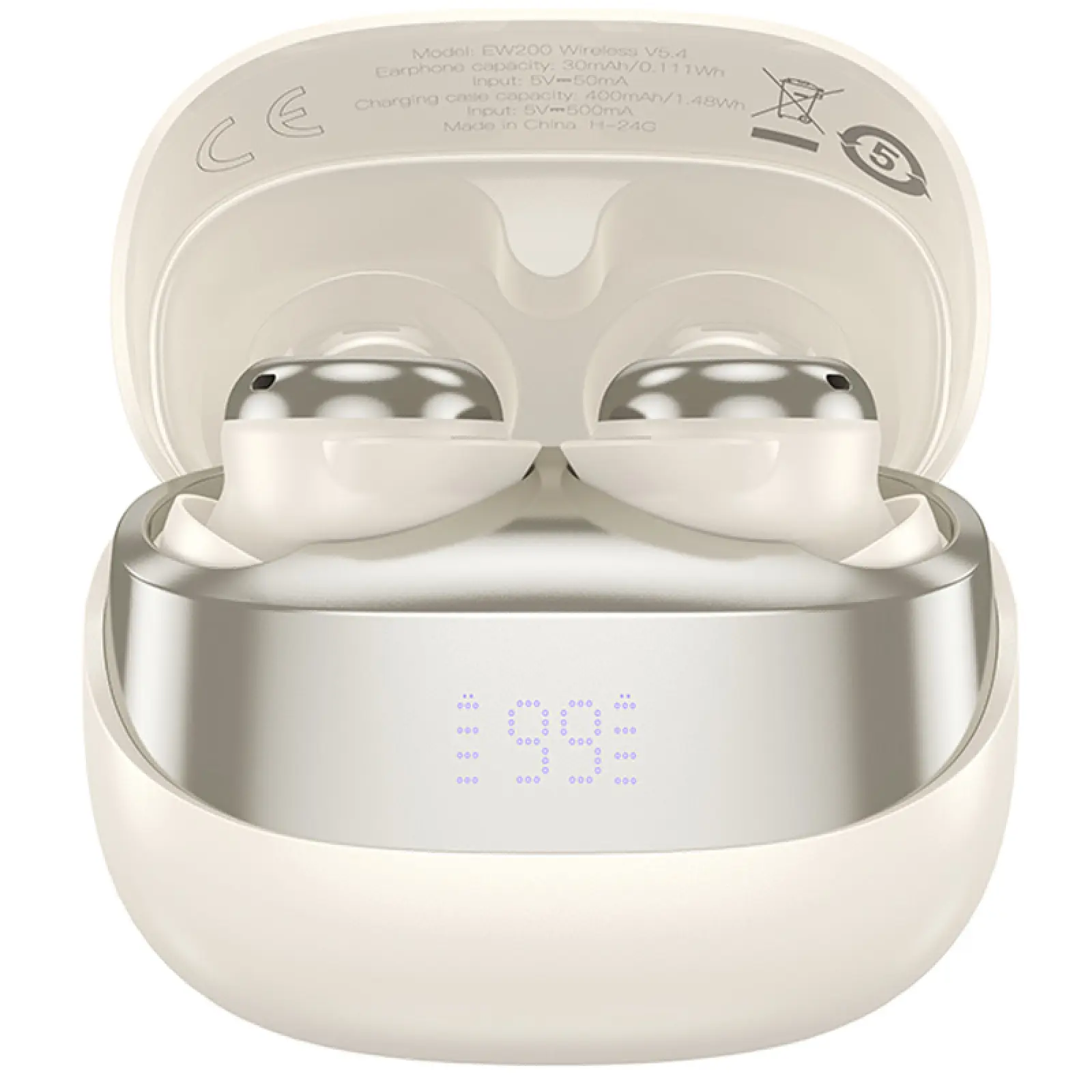 Бездротові TWS навушники Hoco EW200 Elegant, Milky White 1, купити оптом з доставкою