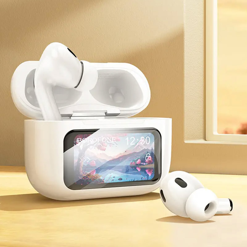 Бездротові TWS навушники Borofone BW76 Brocade with Touch Screen and ANC на малюнкі №7