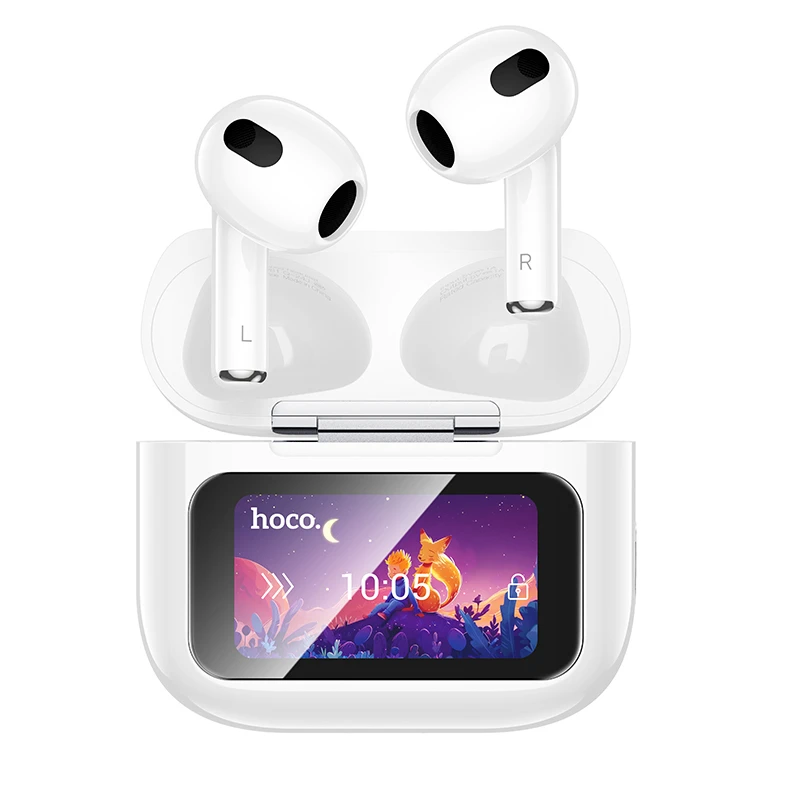 Беспроводные TWS наушники Hoco EW81 Elegant with Touch Screen ANC, White 2, купить оптом с доставкой