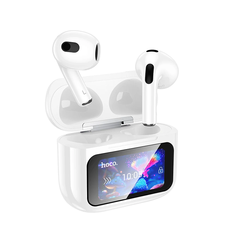 Беспроводные TWS наушники Hoco EW81 Elegant with Touch Screen ANC, White 4, купить оптом с доставкой