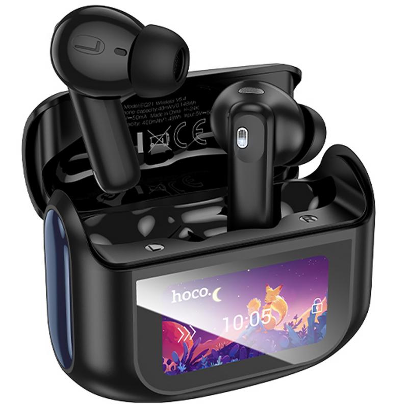 Бездротові TWS навушники Hoco EQ21 Sandy with Touch Screen ANC+ENC на малюнкі №1