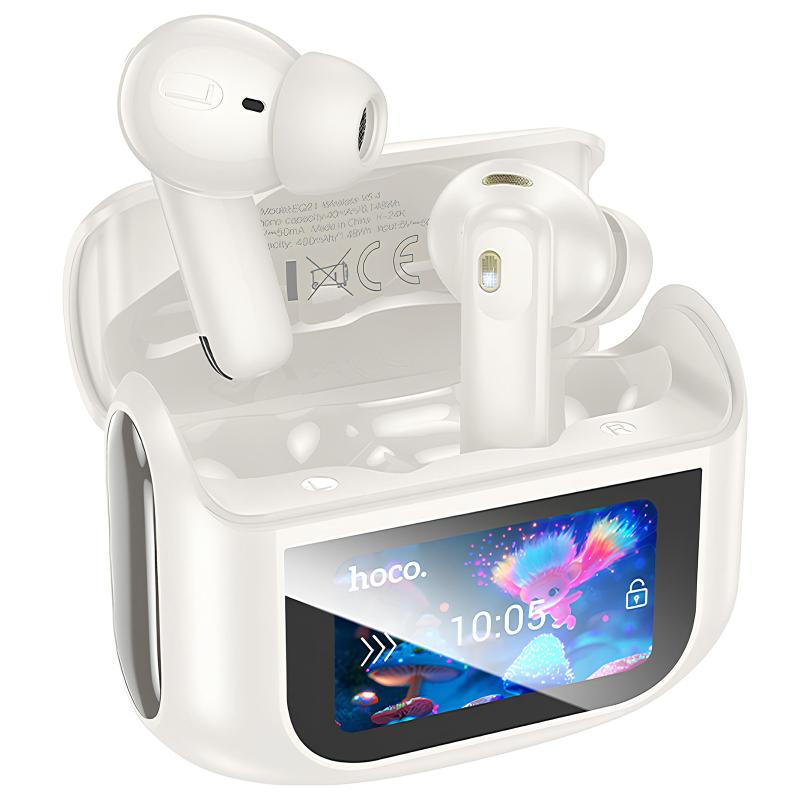 Бездротові TWS навушники Hoco EQ21 Sandy with Touch Screen ANC+ENC на малюнкі №1