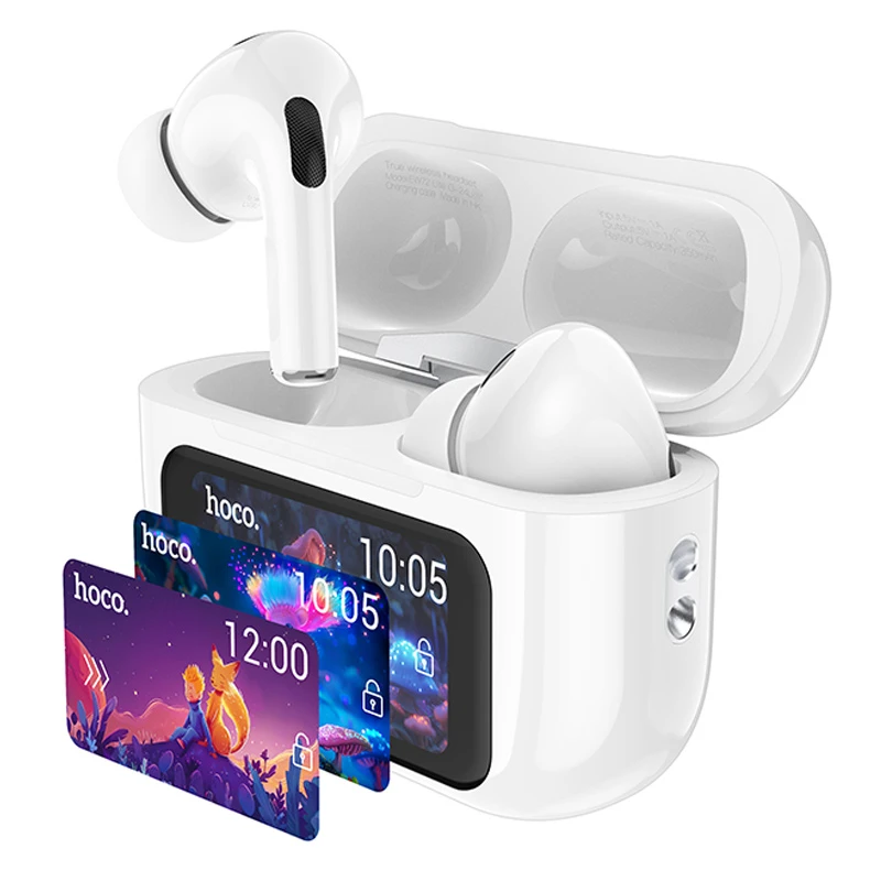 Беспроводные TWS наушники Hoco EW72 Lite Soar with Touch Screen, White, купить оптом с доставкой