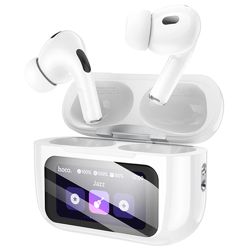 Беспроводные TWS наушники Hoco EW72 Lite Soar with Touch Screen, White 1, купить оптом с доставкой