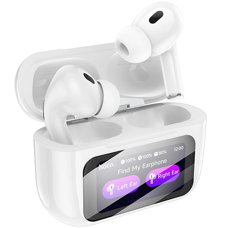 Беспроводные TWS наушники Hoco EW72 Lite Soar with Touch Screen, White 2, купить оптом с доставкой