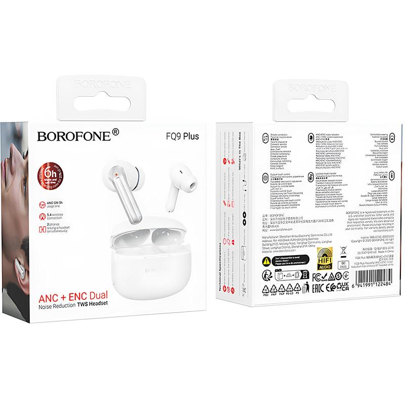 Бездротові TWS навушники Borofone FQ9 Plus Peaceful ANC+ENC на малюнкі №4