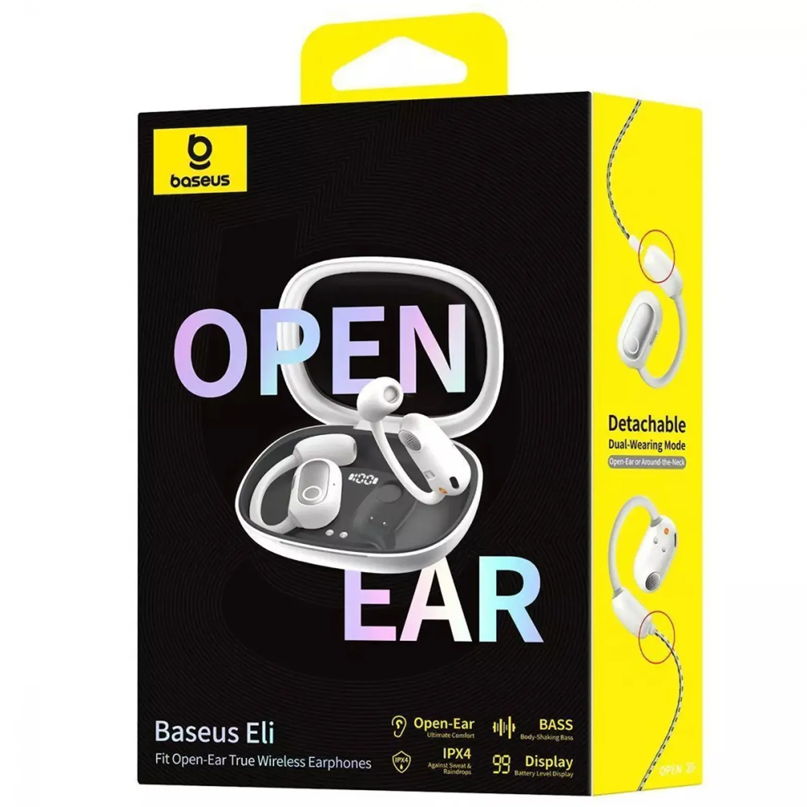 Беспроводные TWS наушники Baseus Eli Fit OS Open-Ear (A00073200), Moon White 1, купить оптом с доставкой