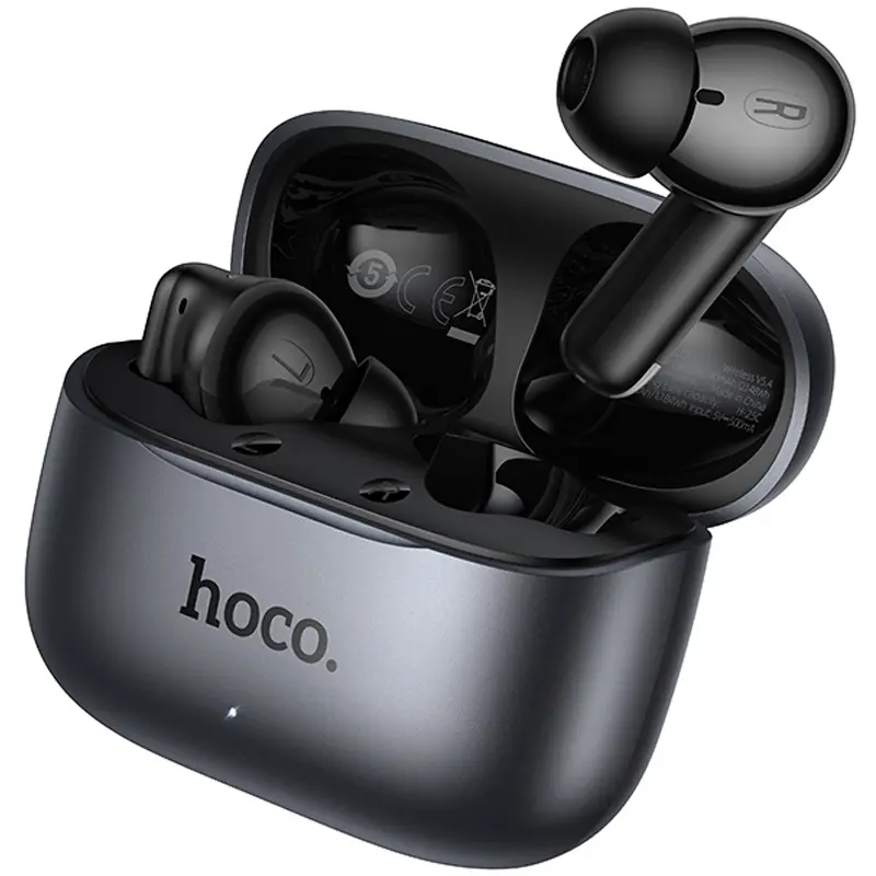Бездротові TWS навушники Hoco EQ27 Fun ANC+ENC+smart AI translation, Metal gray 2, купити оптом з доставкою