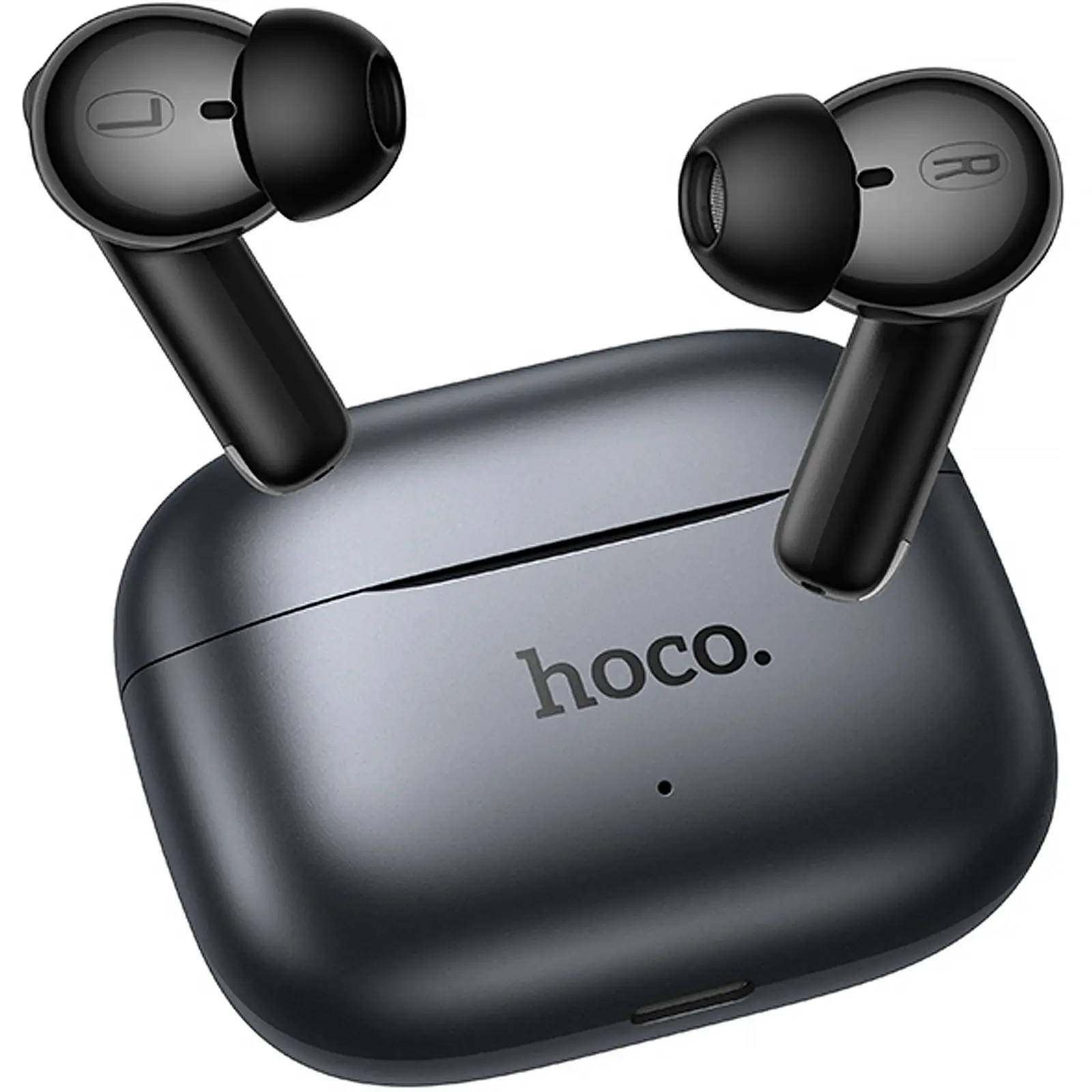 Бездротові TWS навушники Hoco EQ27 Fun ANC+ENC+smart AI translation, Metal gray 4, купити оптом з доставкою