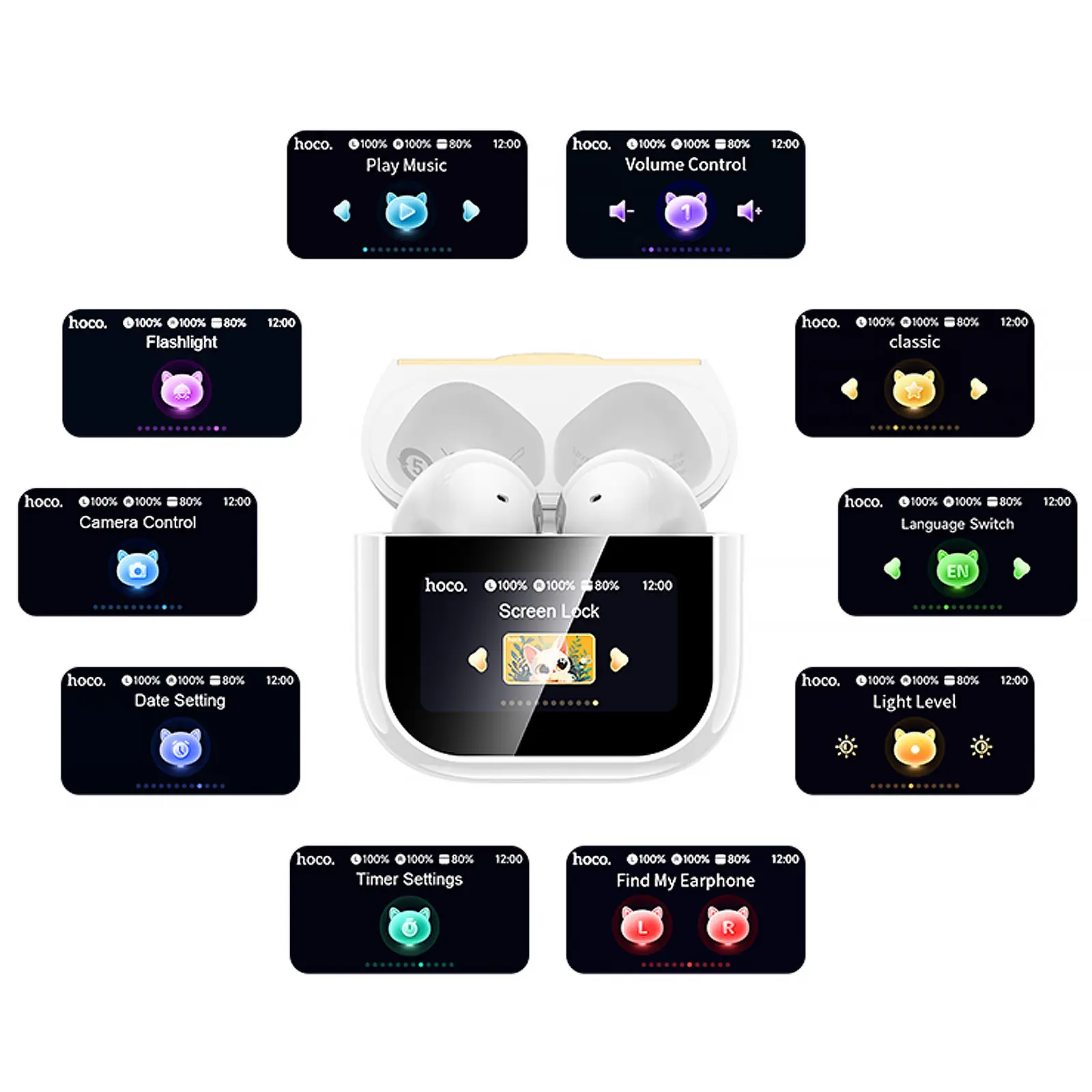 Беспроводные TWS наушники Hoco EW89 Kissa, White 5, купить оптом с доставкой