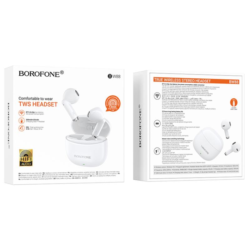 Бездротові TWS навушники Borofone BW88 на малюнкі №5