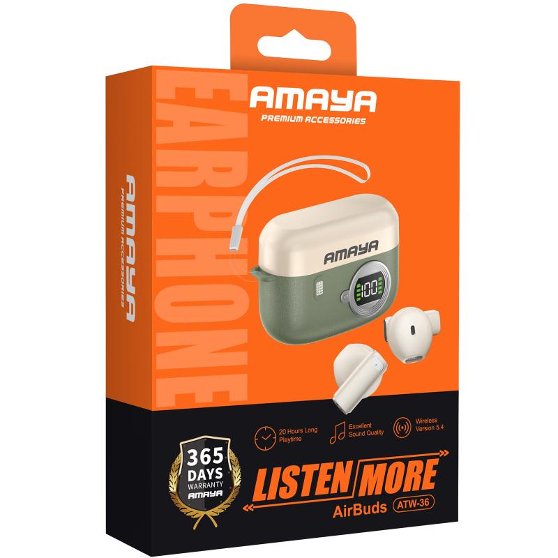 Беспроводные TWS наушники Amaya ATW-36 на картинке №2