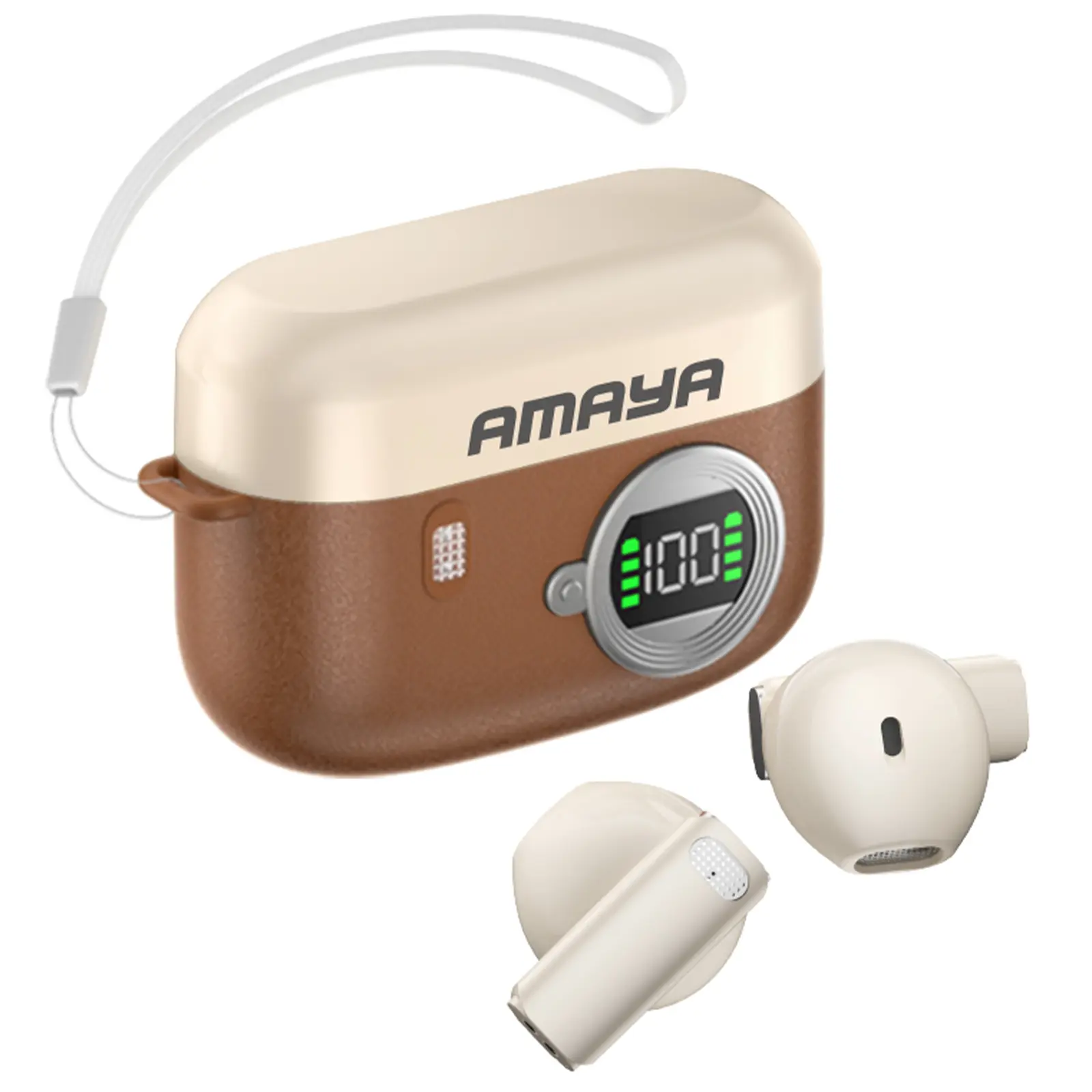 Беспроводные TWS наушники Amaya ATW-36, Brown, купить оптом с доставкой
