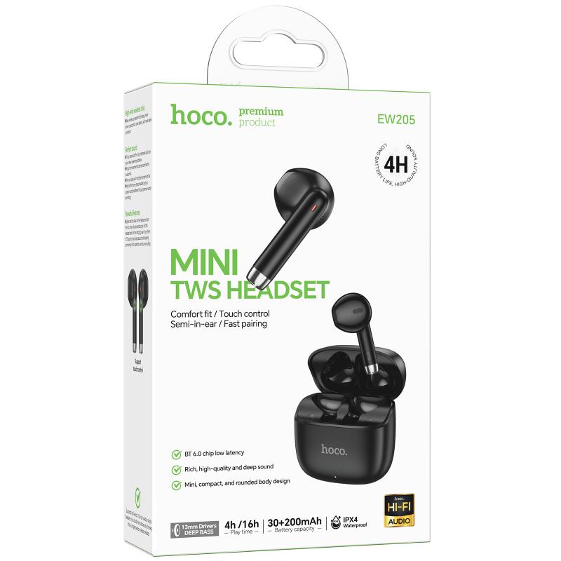 Беспроводные TWS наушники Hoco EW205 Peaceful на картинке №4