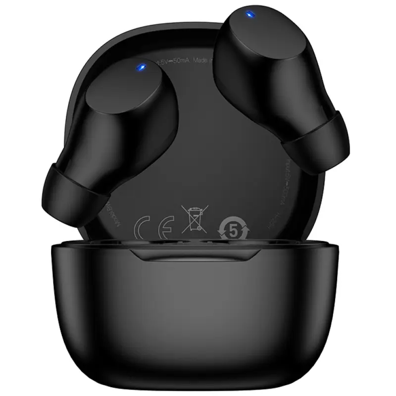 Беспроводные TWS наушники Borofone BW97 Clear, Black 2, купить оптом с доставкой