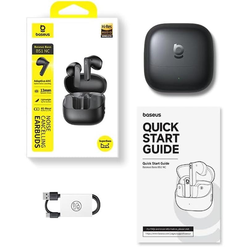 Беспроводные TWS наушники Baseus Bass BS1 Adaptive ANC (A00101) на картинке №4