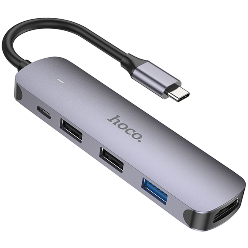 Перехідник HUB Hoco HB27 10-Port (Type-C to HDTV+USB3.0+PD+2xUSB2.0) на малюнкі №1