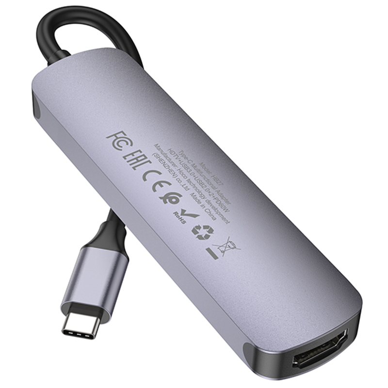 Перехідник HUB Hoco HB27 10-Port (Type-C to HDTV+USB3.0+PD+2xUSB2.0) на малюнкі №3