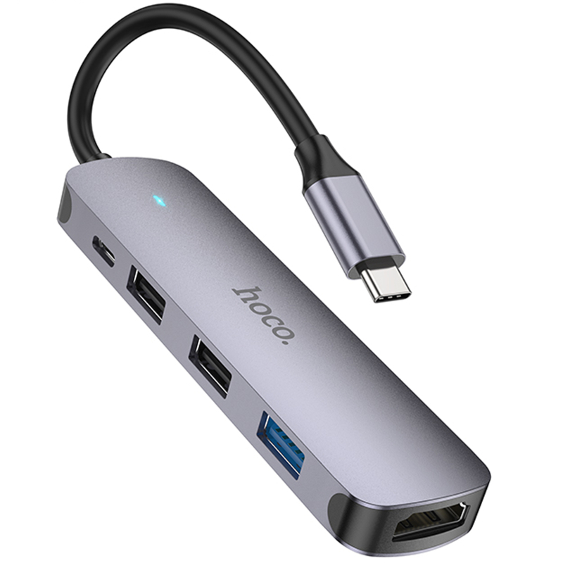Перехідник HUB Hoco HB27 10-Port (Type-C to HDTV+USB3.0+PD+2xUSB2.0) на малюнкі №4