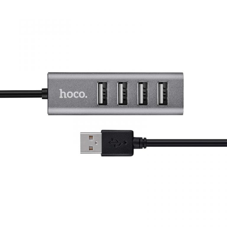 Перехідник HUB Hoco HB1 USB to USB 2.0 (4 port) (1m) на малюнкі №1