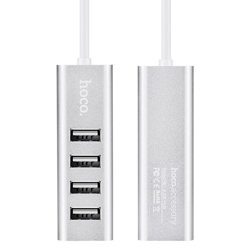 Перехідник HUB Hoco HB1 USB to USB 2.0 (4 port) (1m) на малюнкі №2