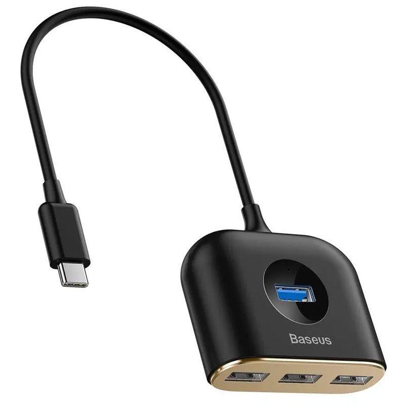 Переходник HUB Baseus Square round 4-in-1 UBS3.0 1m (CAHUB-AY) на картинке №3