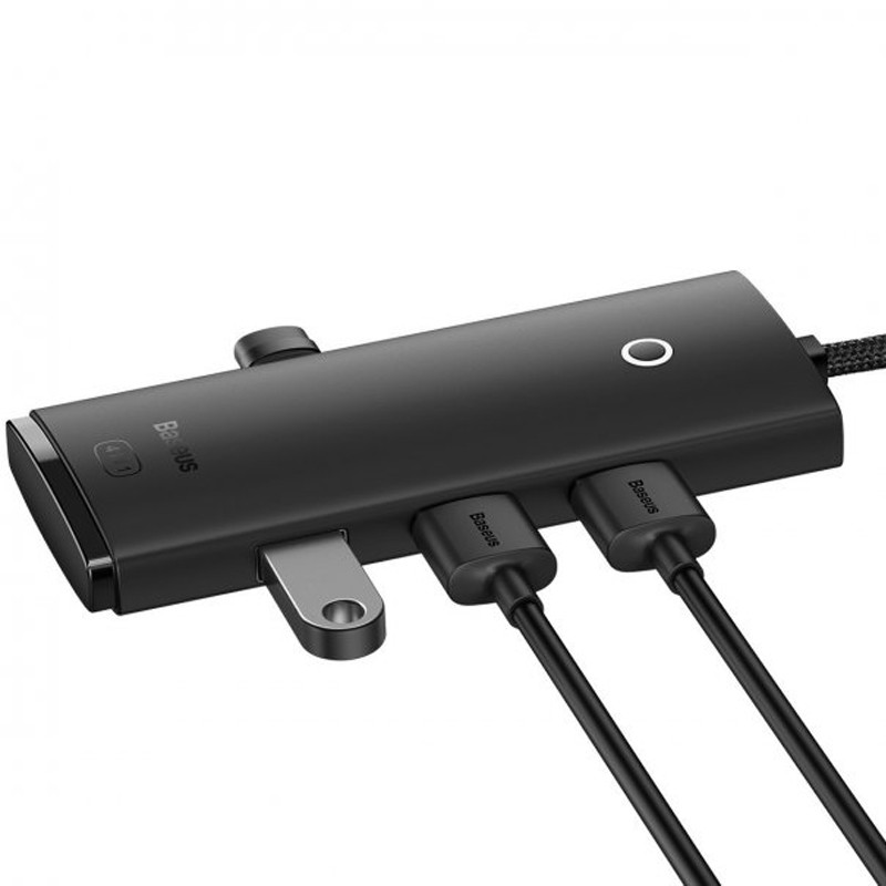 Перехідник HUB Baseus Lite Series 4in1 (Type-C to 4xUSB 3.0) 25cm (WKQX03), Black 4, купити оптом з доставкою