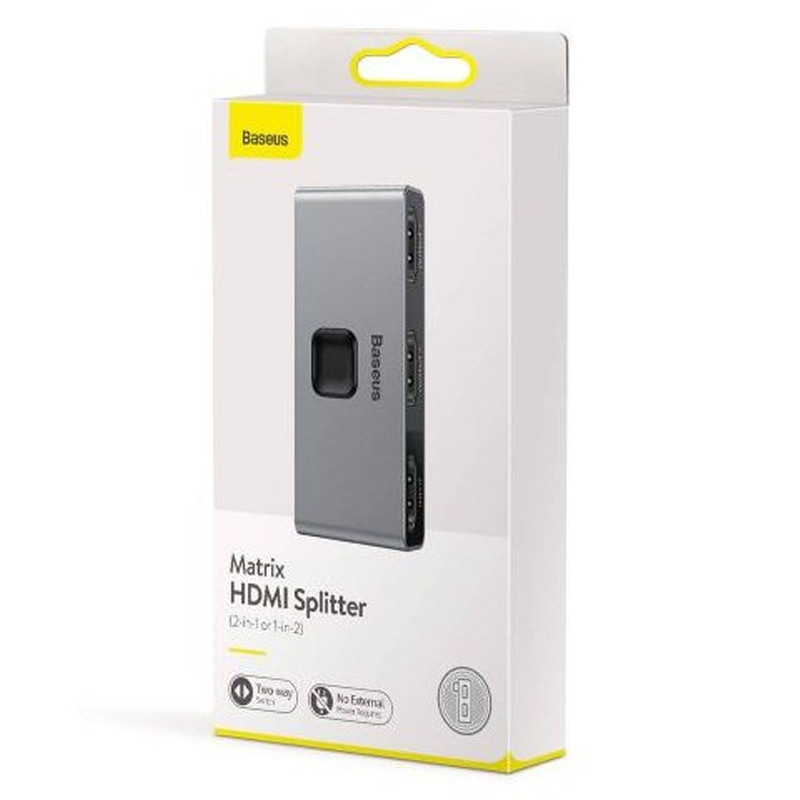 Перехідник HUB Baseus Matrix HDMI Switcher (CAHUB-BC0G) дивитися фото №6