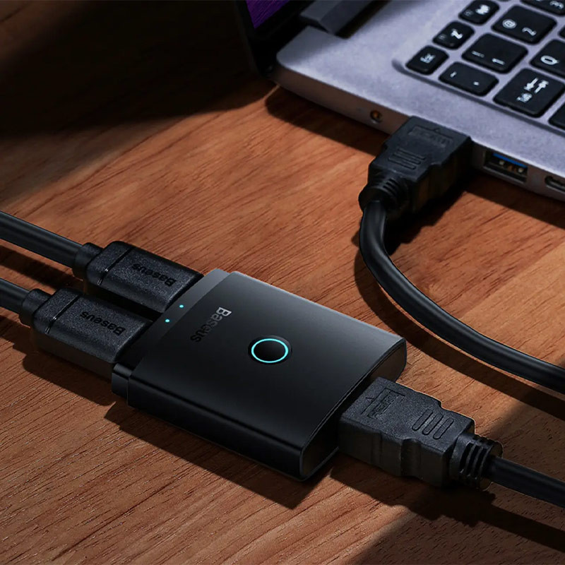 Перехідник Baseus Hub AirJoy Series 2-in-1 Bidirectional HDMI Switch (B01331105111-0) на малюнкі №5