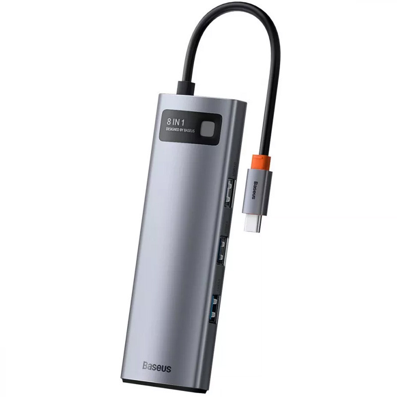 Перехідник HUB Baseus Metal Gleam Series 8-in-1 Multifunctional Type-C (CAHUB-CV0G) на малюнкі №3